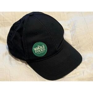 Whole Foods Market Organic Cotton Hat Cap Black Loomstate Adjustable Strap OSFM